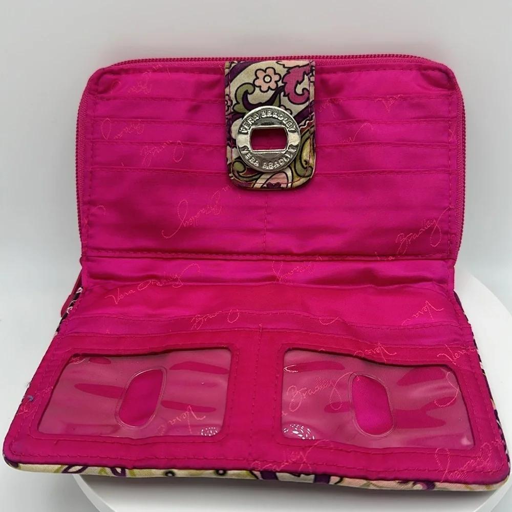 VERA BRADLEY “Very Berry” Quilted Turnlock Wallet (Retired Pattern) - Picture 5 of 6
